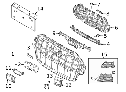 Grille & Components for 2022 Audi SQ7 #0