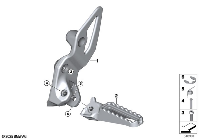 46715B40682 - Frame and Mounting Parts: Driver Footrest Right -  for BMW-Motorrad Image
