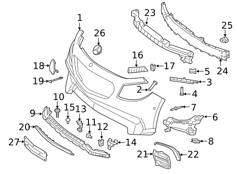 Bumper & Components - Front for 2020 Mercedes-Benz GLC63 AMG #4