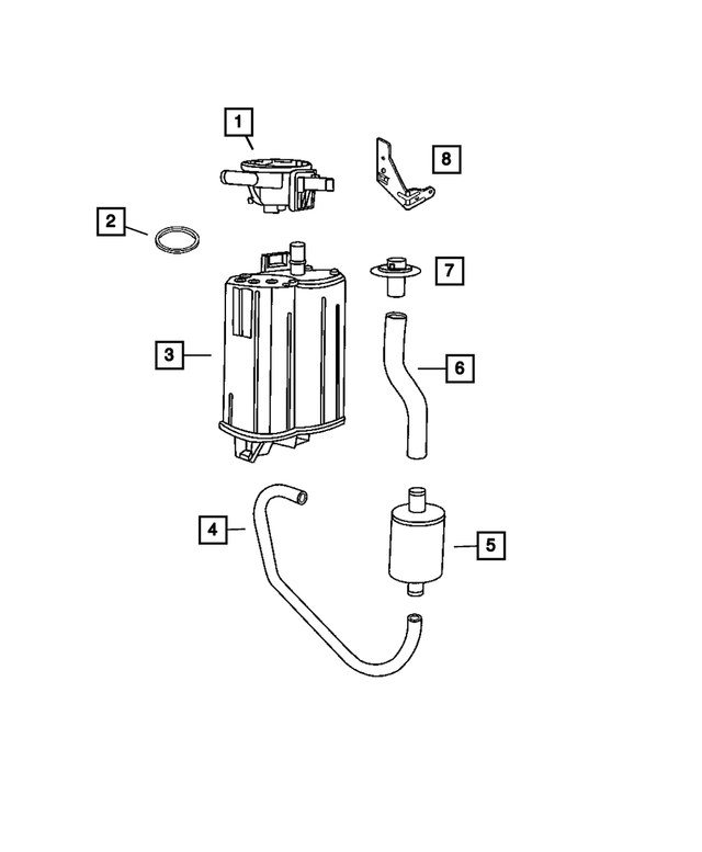 52113406AA - Emission Systems: Nvld To Filter Hose for Mopar Image image