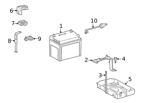 Battery for 2009 Lexus GS450h #3
