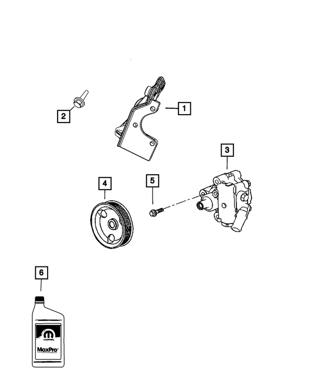 4792831AA - Steering: Power Steering Bracket for Mopar Image