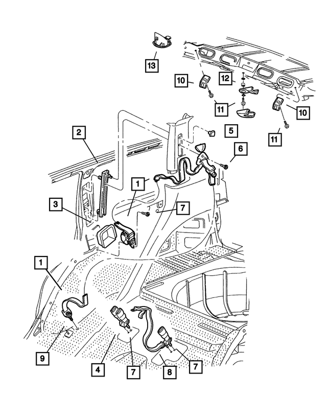 55196733AD - : Seat Belt Retractor Shield for Mopar Image