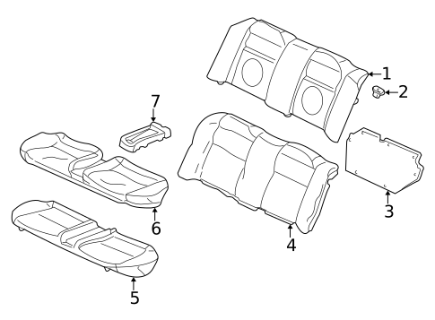 Rear Seat Components for 1999 Honda Civic #0