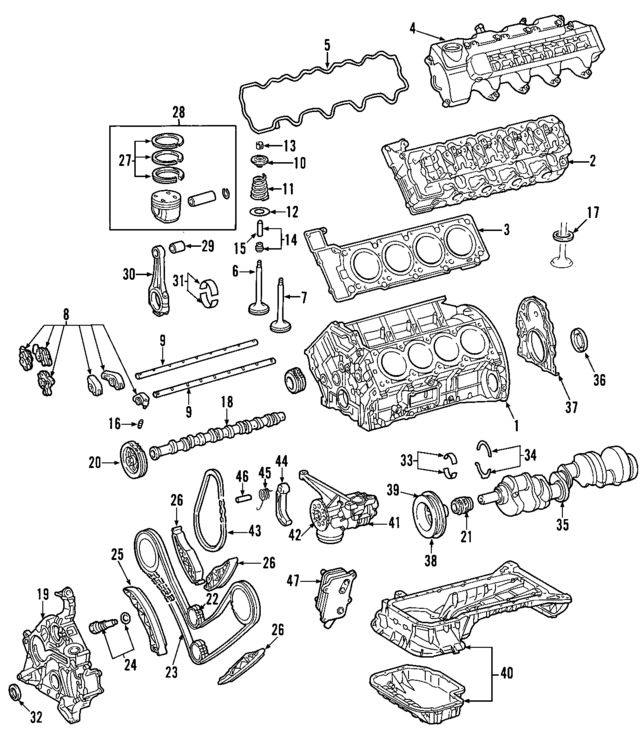1130102020 - Engine: Cylinder Head for Mercedes-Benz Image