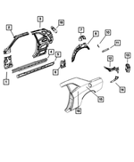 5112874AA - Body Sheet Metal Except Doors: Sill Reinforcement, Right for Mopar Image