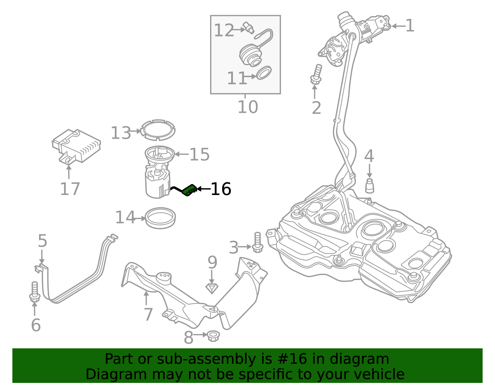 Part 673 5QN-919-673-A - Sending Unit 2018-2024 Volkswagen Tiguan | OEM VW Parts ...