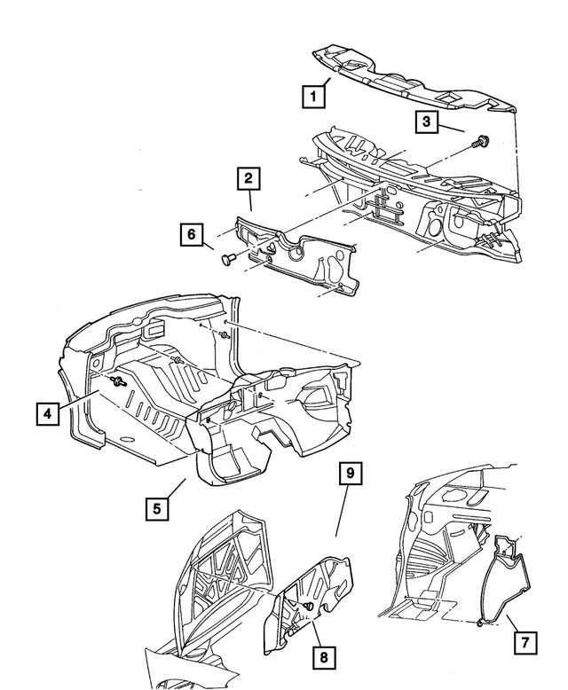 4580767AD - Interior Trim: Cowl Plenum Panel Upper Silencer for Mopar Image image