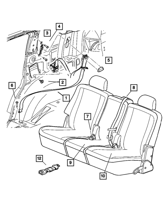 « 6105133AA – Interior Trim : Tête Cylindrique à épaulement Vis pour Mopar Image »
