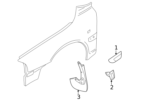 Exterior Trim - Fender for 2006 Volvo S80 #0