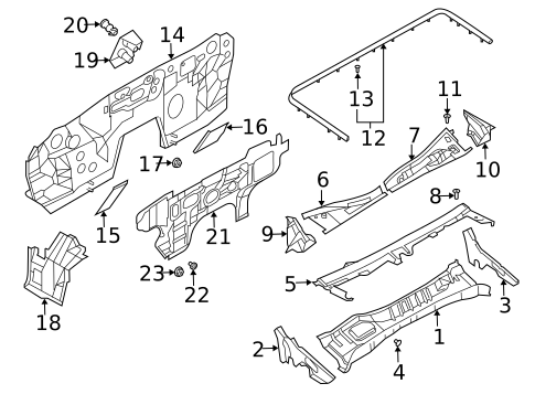 Cowl for 2004 INFINITI M45 #0