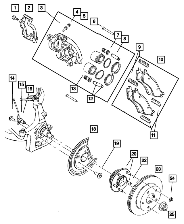 R5018237AA - : Disc Brake Caliper, Left for Mopar Image