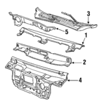 22651506 - Body: Cowl Top Panel for Buick: Skylark | Oldsmobile: Achieva | Pontiac: Grand Am Image