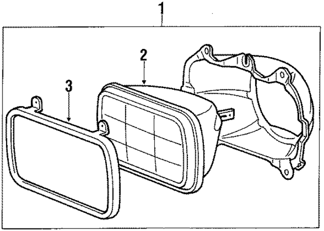 8301B226 - : Headlamp Assembly for Mitsubishi: Mighty Max, Tredia Image
