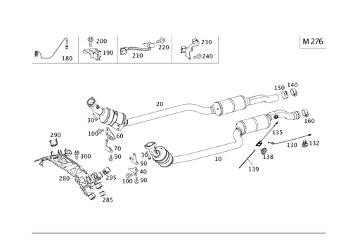 Exhaust System on 6-Cylinder Gasoline Vehicles for 2013 Mercedes-Benz C300 #0
