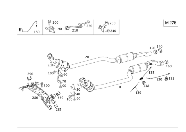 2124901120 - Exhaust System: Exhaust Line for Mercedes-Benz: C300, C350, CLS400, E350, E400 Image image