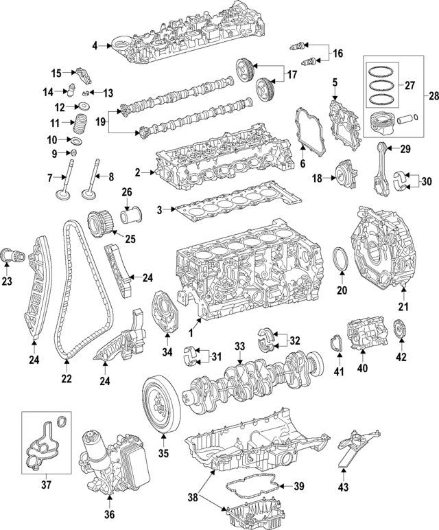 2560102104 - Engine: Cylinder Head for Mercedes-Benz Image