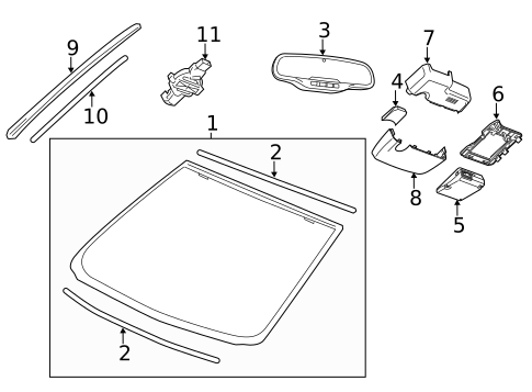 Glass - Windshield for 2017 Chevrolet SS #0