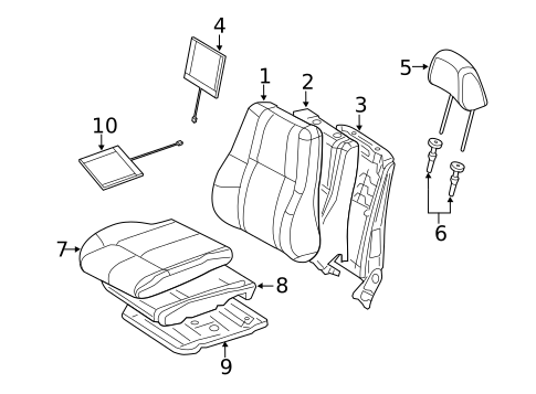 Front Seat Components for 2012 Jeep Grand Cherokee #0
