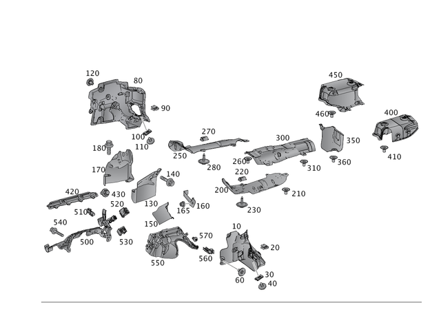 172680840164 - Exhaust System: Shielding for Mercedes-Benz Image image