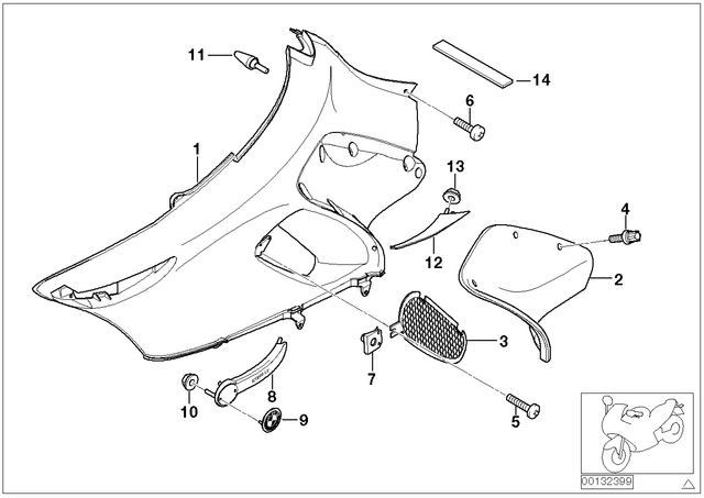 51137699571 - : Molding Lower Left for BMW-Motorrad Image