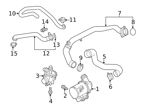 Water Pump for 2017 BMW X5 #0
