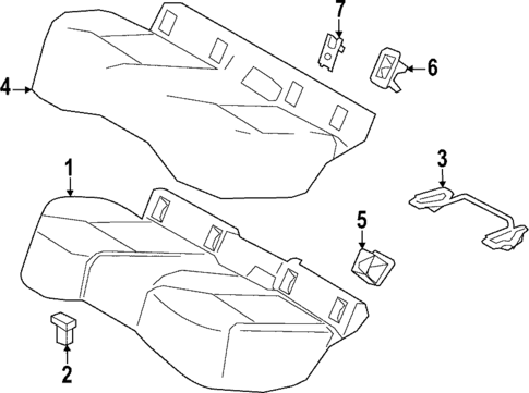 Rear Seat Components for 2023 Toyota Corolla Cross #2