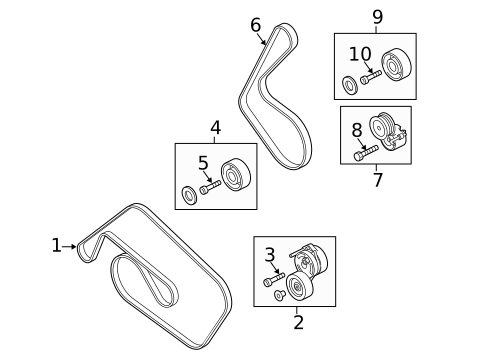 Belts & Pulleys for 2012 Audi S4 #0