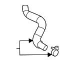 H3051354X - Engine: Water Inlet Hose for Mazda Image