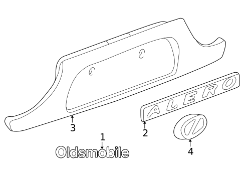 Exterior Trim - Trunk for 2003 Oldsmobile Alero #0