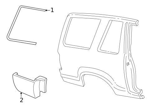 Exterior Trim - Quarter Panel for 2003 Ford Explorer Sport #0