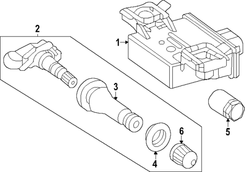 Tire Pressure Monitor Components for 2024 Mercedes-Benz EQB 350 #0