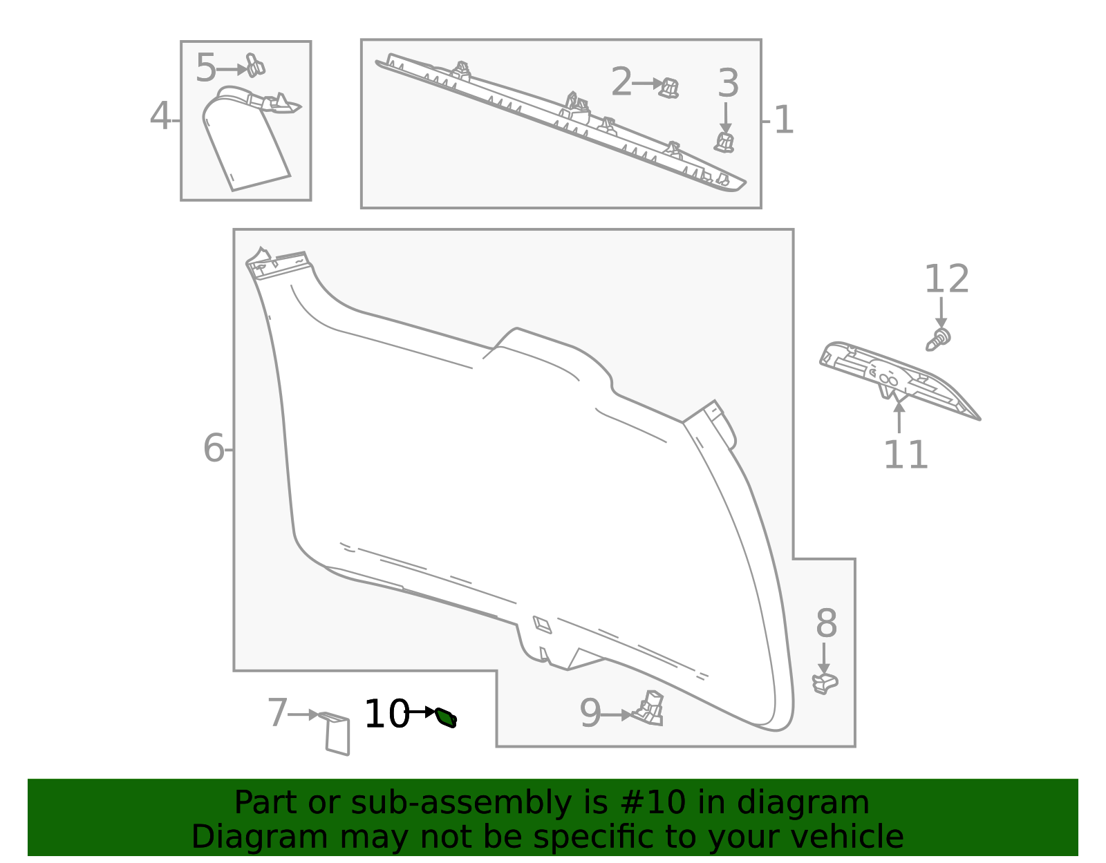 2021-2026 Cadillac Fawn Liftgate Latch Release Adapter Hole Plug ...
