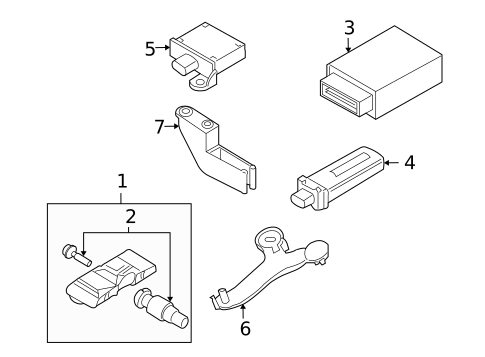 Tire Pressure Monitor Components for 2008 BMW M6 #0
