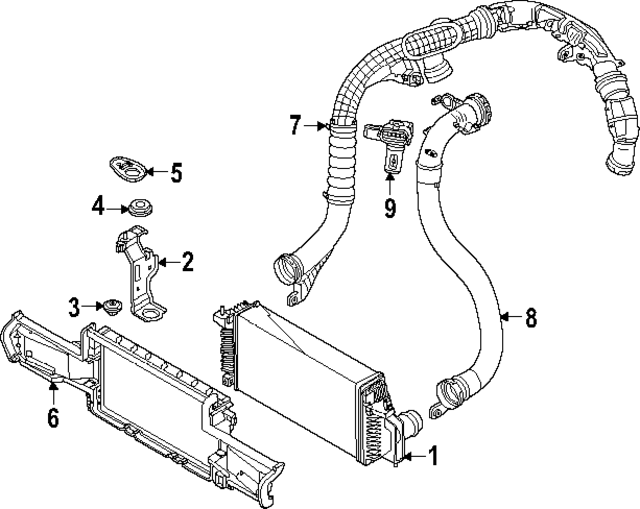 144617JA0A - Cooling System: Inter-cooler for INFINITI: QX80 Image