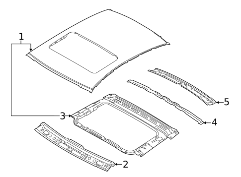 Roof & Components for 2014 Kia Rio #1