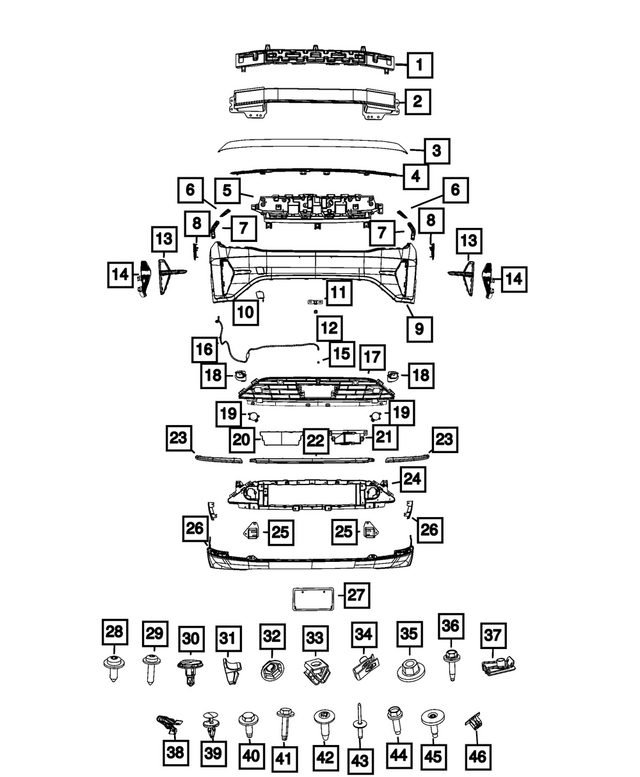 7LD10LS1AA - : Fog Lamp Bezel, Right for Mopar Image