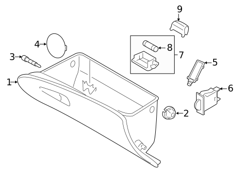 Glove Box for 2016 Hyundai Tucson #0