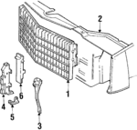 1621791 - Body: Grille Bracket for Cadillac: Eldorado, Seville Image