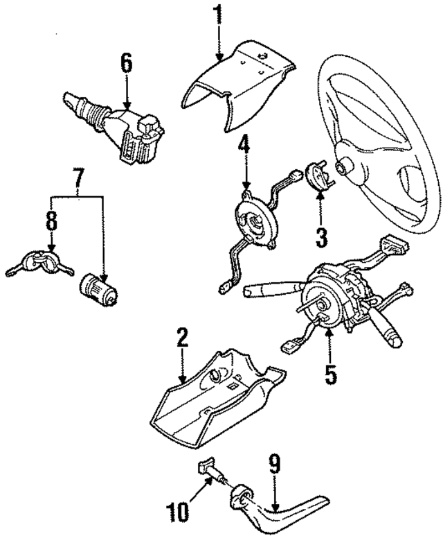SW5032 - Steering: Cylinder &amp; Keys for Ford Image
