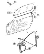 5099654AA - Doors and Related Parts: Front Door Window Regulator, Right for Chrysler: Crossfire Image