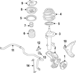 31290311 - Suspension: Strut for Volvo Image