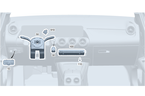 Switch in Instrument Panel and Center Console for 2022 Mercedes-Benz GLB35 AMG #0
