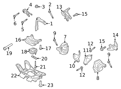 Engine & Trans Mounting for 2022 Porsche Macan #0