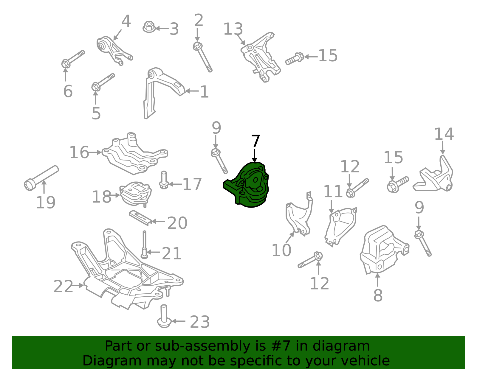 2019-2026 Porsche Macan Motor Mount PAC-199-381-A | OEM Parts Online