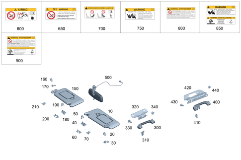 Sun Visor, Inside Rearview Mirror, Grab Handle for 2025 Mercedes-Benz EQB 250+ #0