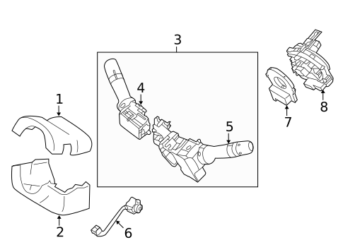 Shroud, Switches & Levers for 2012 Hyundai Azera #0