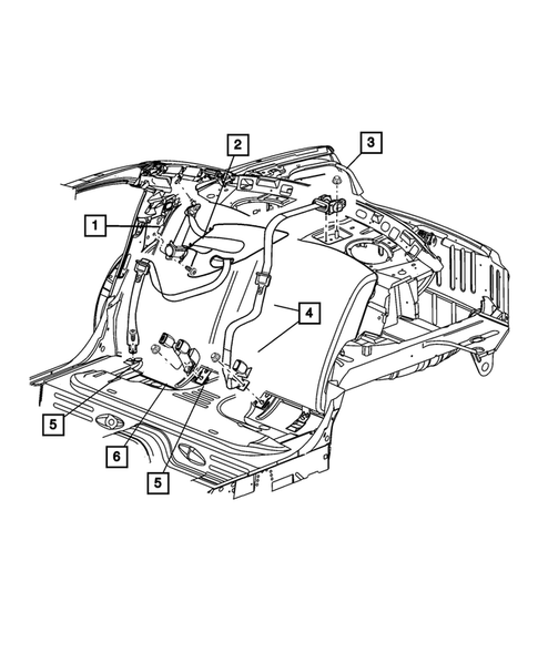 Seat Belts-Front and Rear for 2006 Chrysler Sebring #2