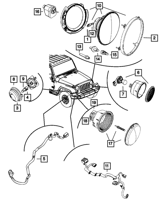 68231957AA - Electrical: Fog Lamp Bracket, Left for Mopar Image