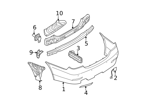 Bumper & Components - Rear for 2008 BMW 535xi #0